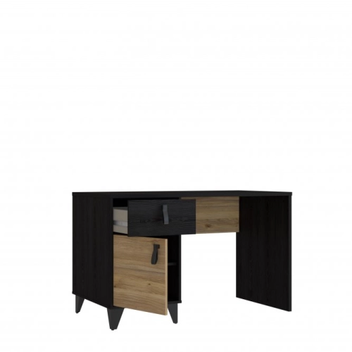 Biurko loftowe 120x60 cm z szufladą i szafką